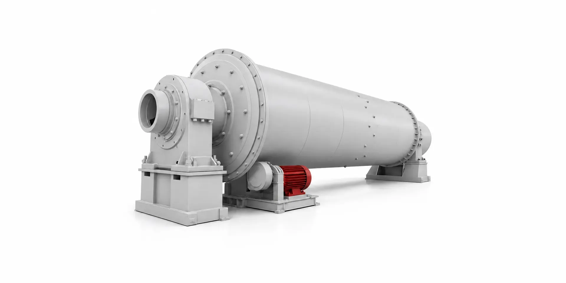 Rotary cement kiln with its drive arrangement and burner end